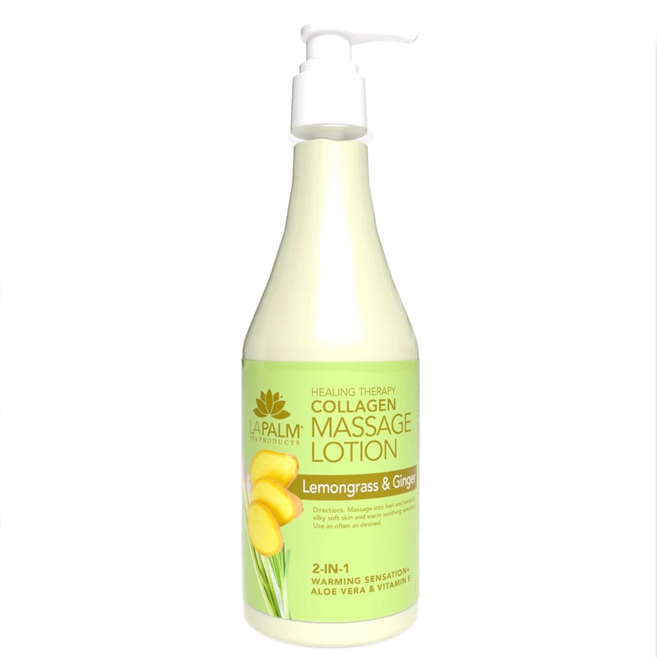 LaPalm Collagen Massage Lotion - Lemongrass & Ginger (24oz)